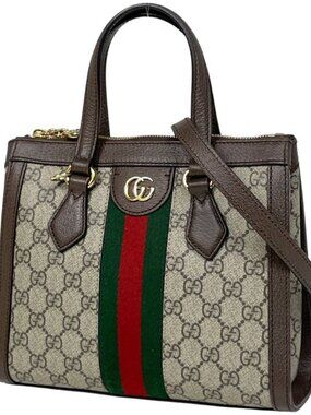 Gucci Ophidia Small Tote GG Double Web 2-Way Shoulder Bag